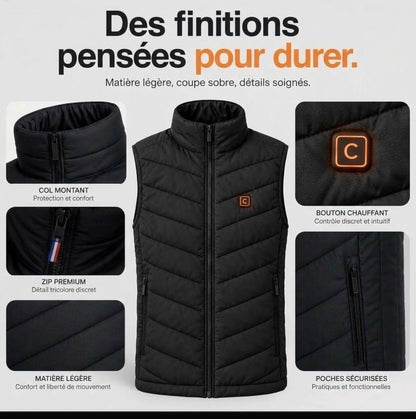 Gilet chauffant Chaleo Nord – Batterie incluse